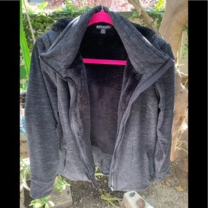 Athleta Luxe faux fur lined hoodie